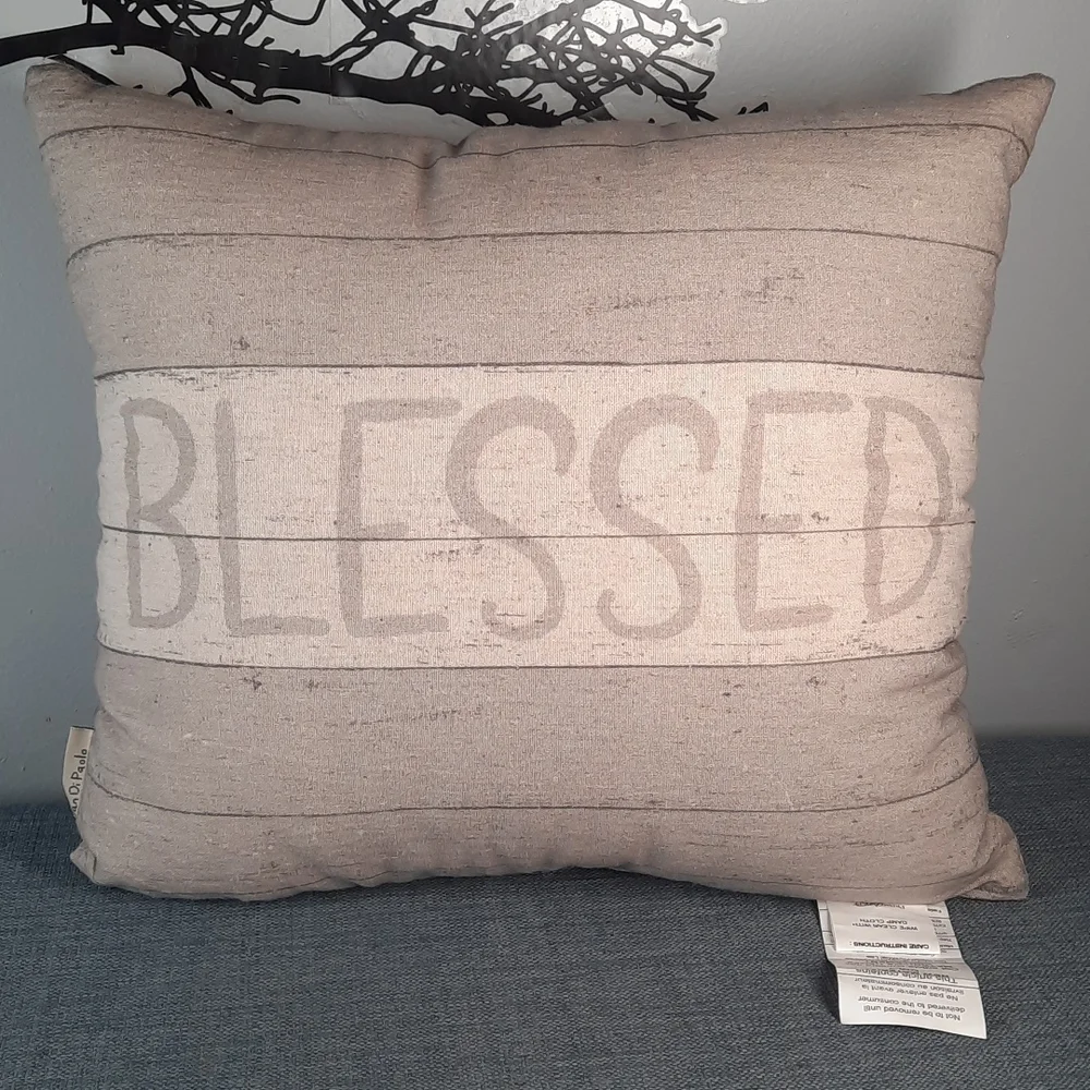 Fall Harvest Pillow Toss Throw Bed Accent Thanksgiving Autumn Blessed Thanks